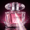 Versace Bright Crystal — water droplets close-up